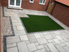 Limestone Patio with Artificial Grass & Block Edging – Redhill (RH1)